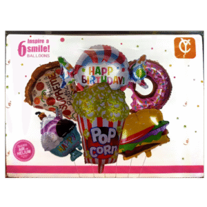 SET DE GLOBOS DE COMIDA