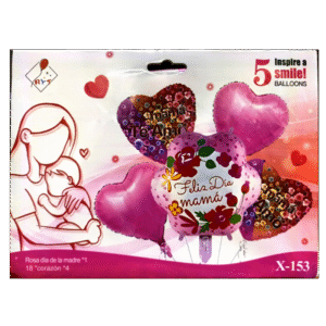 SET DE GLOBOS DE TE AMO MAMA