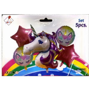SET DE GLOBOS DE UNICORNIO