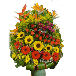MODELO ARREGLO DE ROSAS Y GIRASOLES